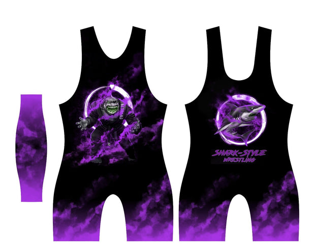 Shark-Style Wrestling Club Singlet (Junior) - Raven Fightwear
